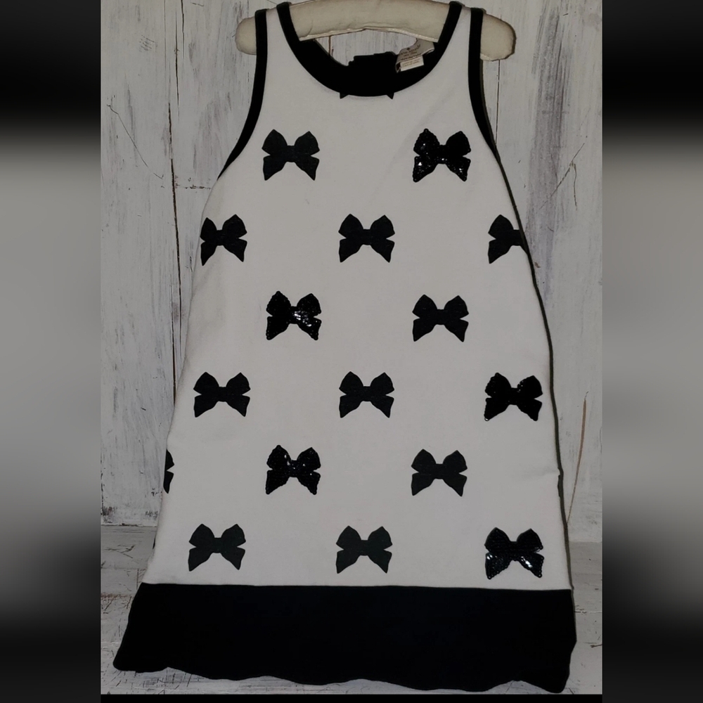 Kate Spade Black and White Bow Kids Dress Size 8